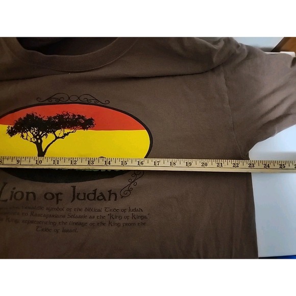 Vintage Rastafari T-Shirt Lion Of Judah Reggae Culture Men's XL XXL ? Distressed - Picture 8 of 8
